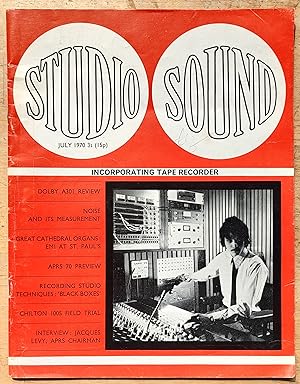 Immagine del venditore per Studio Sound incorporating Tape Recorder (Robin Cable on cover) July 1970 venduto da Shore Books