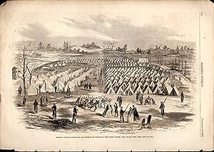 Image du vendeur pour ENGRAVING:"General Banks's expedition--Encampment of Trooops on the Union Course, Lond Island, New York:. engravings from Harper's Weekly, Supplement, December 13, 1862 mis en vente par Dorley House Books, Inc.