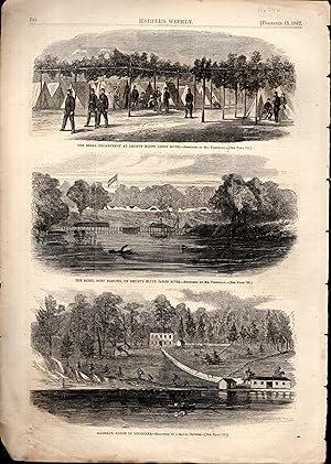 Seller image for ENGRAVING: "Civil War: 3 Views of Confederate Operations":. engravings from Harper's Weekly, December 13, 1862 for sale by Dorley House Books, Inc.