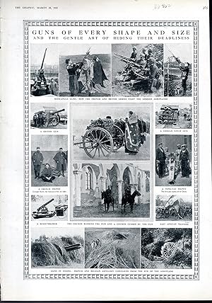 Seller image for ENGRAVING: "Guns of Every Shape & Size: And the Gentle Art of Hiding Their Deadliness". from The Graphic: An Illustrated Weekly Newspaper, March 20, 1915 for sale by Dorley House Books, Inc.