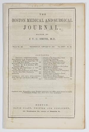 New operation on the treatment of caries of the teeth (pp.525-528, 5 Figs).