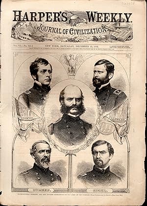 Seller image for ENGRAVING: "Civil War: Major-General Burnside and the Division Commanders of the Army of the Potomac":. engravings from Harper's Weekly, December 13, 1862 for sale by Dorley House Books, Inc.