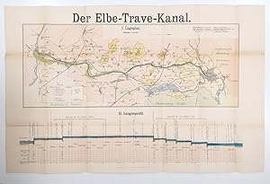 Der Elbe-Trave-Kanal. - [Farbiger Plan]. -