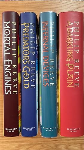 Seller image for Mortal Engines, Predator?s Gold, Infernal Devices, A Darkling Plain. Signed UK first editions, first printings of all 4 books in the Mortal Engines quartet. for sale by Signed and Delivered Books