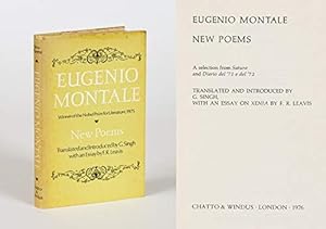 Immagine del venditore per Eugenio Montale. New Poems, A selection from Satura and Diario del '71 e del '72 venduto da WeBuyBooks