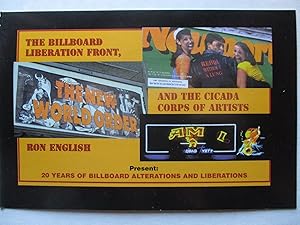 Immagine del venditore per The Billboard Liberation Front, Ron English et al 20 Years of Billboard Alterations and Liberations CBGB s 313 Gallery 1999 Exhibition invite postcard venduto da ANARTIST