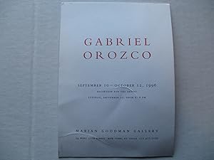 Imagen del vendedor de Gabriel Orozco Marian Goodman Gallery 1996 Exhibition invite postcard a la venta por ANARTIST