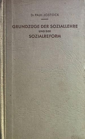 Seller image for Grundzge der Soziallehre und der Sozialreform. for sale by books4less (Versandantiquariat Petra Gros GmbH & Co. KG)