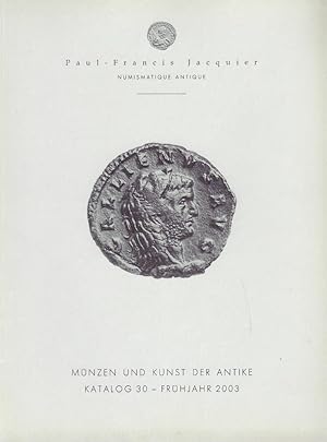 Image du vendeur pour Mnzen und Kunst der Antike. Katalog 30. Frhjahr 2003 mis en vente par Librairie Archaion