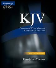 Seller image for KJV Concord Wide Margin Reference Bible, Black Calf Split Leather, KJ764:XM for sale by moluna