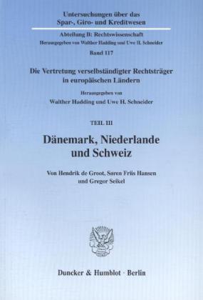 Imagen del vendedor de Daenemark, Niederlande und Schweiz. a la venta por moluna