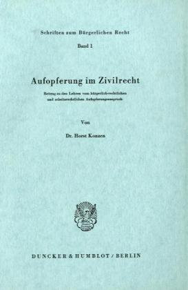 Seller image for Aufopferung im Zivilrecht for sale by moluna