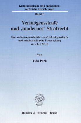 Seller image for Vermögensstrafe und 'modernes' Strafrecht for sale by moluna