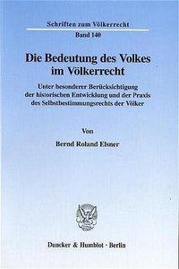 Seller image for Die Bedeutung des Volkes im Voelkerrecht. for sale by moluna