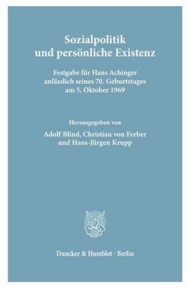 Seller image for Sozialpolitik und persönliche Existenz for sale by moluna