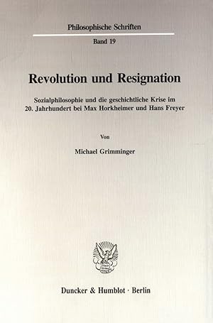 Seller image for Revolution und Resignation for sale by moluna