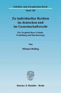 Seller image for Zu individuellen Rechten im deutschen und im Gemeinschaftsrecht for sale by moluna