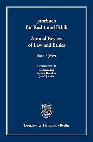 Bild des Verkufers fr Jahrbuch fr Recht und Ethik /Annual Review of Law and Ethics zum Verkauf von moluna
