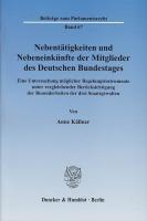 Seller image for Nebentätigkeiten und Nebeneinkünfte der Mitglieder des Deutschen Bundestages for sale by moluna