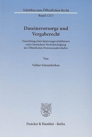 Seller image for Daseinsvorsorge und Vergaberecht for sale by moluna