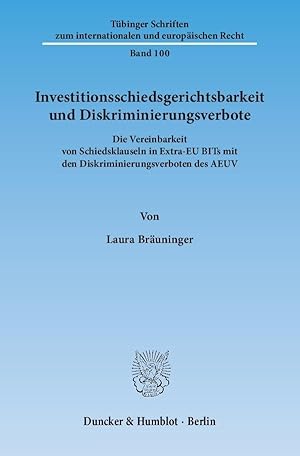 Seller image for Investitionsschiedsgerichtsbarkeit und Diskriminierungsverbote. for sale by moluna