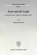 Seller image for Kant und die Logik for sale by moluna