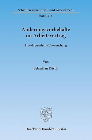 Bild des Verkufers fr nderungsvorbehalte im Arbeitsvertrag zum Verkauf von moluna