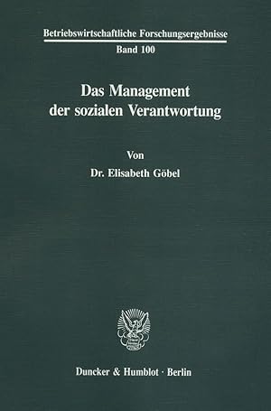 Seller image for Das Management der sozialen Verantwortung for sale by moluna