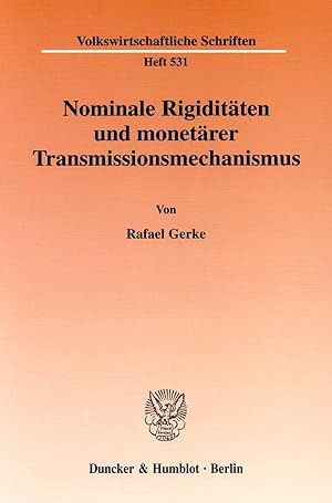Seller image for Nominale Rigiditaeten und monetaerer Transmissionsmechanismus. for sale by moluna
