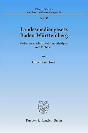 Seller image for Landesmediengesetz Baden-Wrttemberg. for sale by moluna