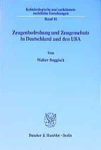 Seller image for Zeugenbedrohung und Zeugenschutz in Deutschland und den USA for sale by moluna