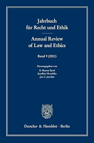 Imagen del vendedor de Jahrbuch fr Recht und Ethik /Annual Review of Law and Ethics a la venta por moluna