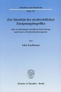 Seller image for Zur Identitaet des strafrechtlichen Zueignungsbegriffes for sale by moluna