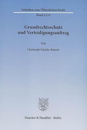 Immagine del venditore per Grundrechtsschutz und Verteidigungsauftrag venduto da moluna