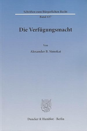 Seller image for Die Verfügungsmacht for sale by moluna