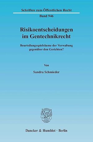 Seller image for Risikoentscheidungen im Gentechnikrecht for sale by moluna