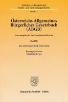 Immagine del venditore per sterreichs Allgemeines Brgerliches Gesetzbuch (ABGB) venduto da moluna