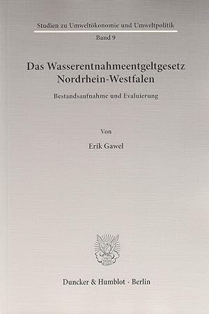 Seller image for Das Wasserentnahmeentgeltgesetz Nordrhein-Westfalen for sale by moluna