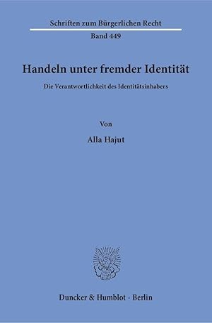 Immagine del venditore per Handeln unter fremder Identität. venduto da moluna