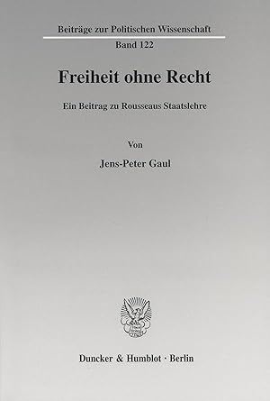 Seller image for Freiheit ohne Recht. for sale by moluna