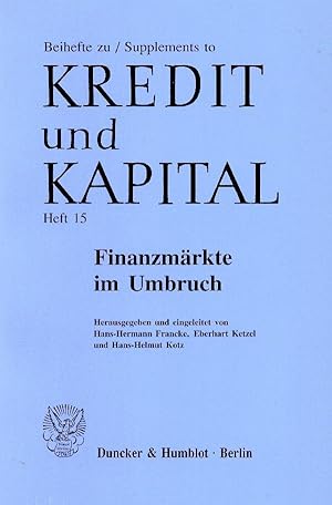 Seller image for Finanzmaerkte im Umbruch. for sale by moluna