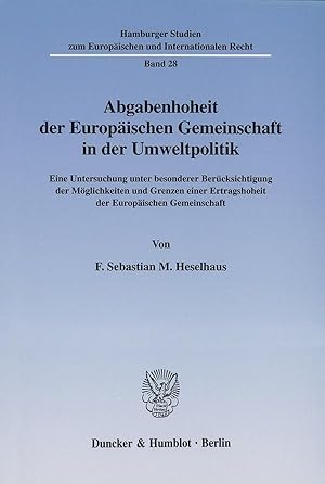 Seller image for Abgabenhoheit der Europaeischen Gemeinschaft in der Umweltpolitik. for sale by moluna