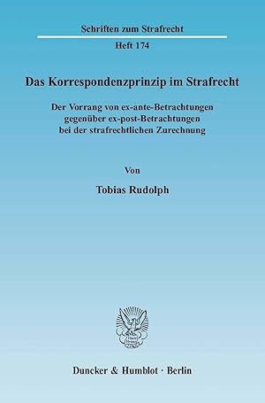 Seller image for Das Korrespondenzprinzip im Strafrecht for sale by moluna