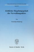 Seller image for Zeitlicher Regelungsgehalt des Verwaltungsaktes for sale by moluna
