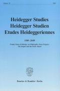 Bild des Verkufers fr Heidegger Studies / Heidegger Studien / Etudes Heideggeriennes. zum Verkauf von moluna