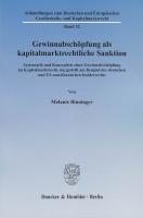 Seller image for Gewinnabschoepfung als kapitalmarktrechtliche Sanktion for sale by moluna