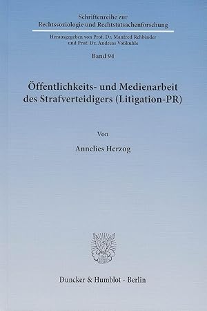 Seller image for  ffentlichkeits- und Medienarbeit des Strafverteidigers (Litigation-PR) for sale by moluna