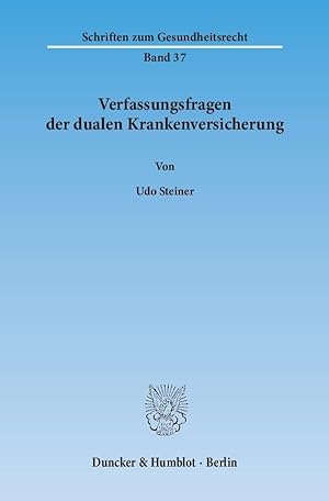Seller image for Verfassungsfragen der dualen Krankenversicherung. for sale by moluna