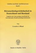 Bild des Verkufers fr Boersenschiedsgerichtsbarkeit in Deutschland und Russland zum Verkauf von moluna