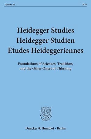 Bild des Verkufers fr Heidegger Studies / Heidegger Studien / Etudes Heideggeriennes zum Verkauf von moluna